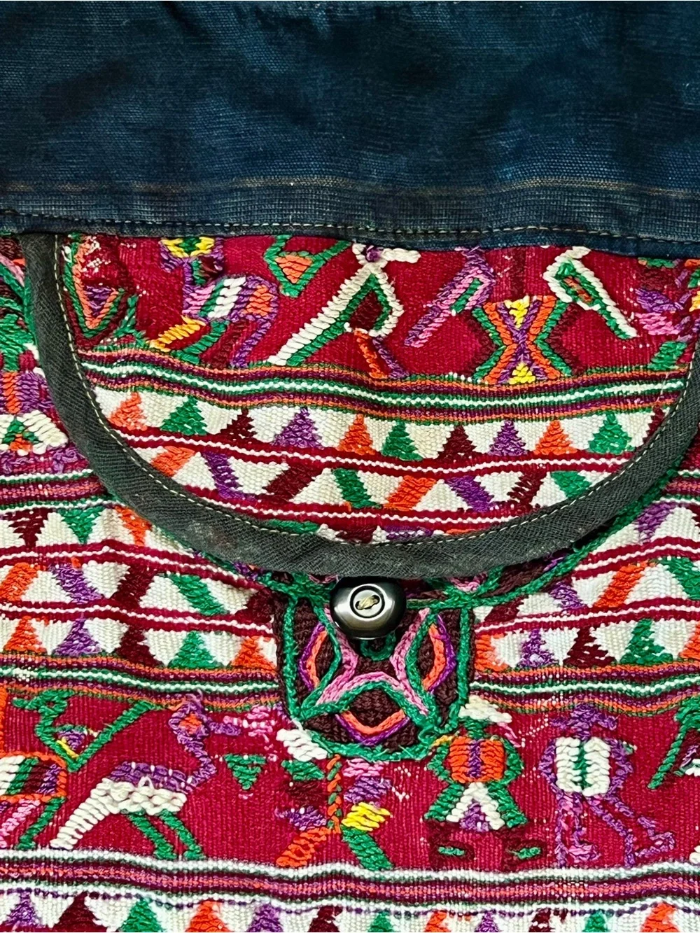 Multi-color Cotton Hobo Bag